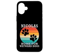 Nicolas Home For Wayward Dogs Cognome Custodia per iPhone 16 Plus