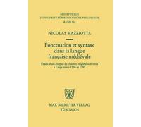 Nicolas Mazziot Ponctuation et syntaxe dans la langue françai (Copertina rigida)