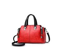 NICOLE&DORIS 2019 Le signore Moda Borse con manico superiore Borse retrò Borsa a tracolla Borse di tela per donne Rosso