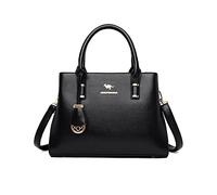NICOLE & DORIS Borsa a Mano Donna Borsa Tote Moda Borsa Tracolla PU Pelle Borse a Spalla Elegante Borsa Shopper da Lavoro Donna Borsetta Satchel Nero