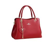 NICOLE & DORIS Borsa a Mano Donna Borsa Tracolla con Ciondolo Borsetta Pochette Borsa Delle Signore Moda Borsa Spalla Pelle PU per Lavoro Shopping Viaggi Bordeaux