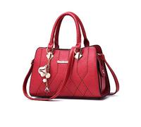 NICOLE & DORIS Borsa a Mano Donna Elegante,Borse a Tracolla Spalla Media,Tote Bag Lavoro Donna Pelle PU per Affari, Shopping e Viaggi Bordeaux