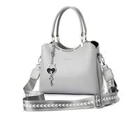 NICOLE & DORIS Borsa a Mano Donna Piccola Borsetta Tracolla Fina Borsa a Spalla Pelle PU Borsa Delle Signore Carina Borsa Ragazza Crossbody Grigio