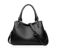 NICOLE & DORIS Borsa a Mano Elegante Borsa a Tracolla da Donna Borse a Spalla Casual Borsa Tote in Pelle PU Borsetta Grande Lavoro Satchel Nero