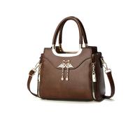 NICOLE & DORIS Borsa a Mano Elegante Donna Borsa Tracolla Piccola Borsa a Spalla Pelle PU Borsa Delle Signore Bella Borsetta Crossbody Caffè
