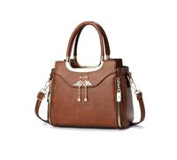 NICOLE & DORIS Borsa a Mano Elegante Donna Borsa Tracolla Piccola Borsa a Spalla Pelle PU Borsa Delle Signore Bella Borsetta Crossbody Marrone