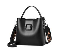 NICOLE & DORIS Borsa a Secchiello Borse a Mano da Donna Borse a Tracolla in PU Pelle Elegante Borsa Delle Signore Leggero Borse a Spalla con Due Spallacci Nero