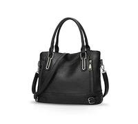 NICOLE & DORIS Borsa a spalla da donna elegante in ecopelle Nero