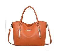 NICOLE & DORIS Borsa a Spalla Donna Borsetta Tracolla Grande Borsa a Mano Leggero PU Pelle Morbida Tote Borsa da Giorno per Lavoro, Shopping e Viaggi Marrone