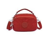 NICOLE & DORIS Borsa a Tracolla con Cerniera Borsa a Spalla Leggero Borse a Mano Piccole Borse Messenger Multitasche Crossbody Bag per Viaggio Casual Città Rosso
