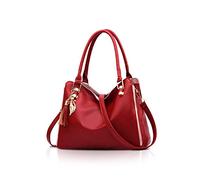 NICOLE&DORIS Borsa a tracolla per donna Hobos e borse a tracolla per donna Borse di moda Grande Tote Bag Vino rosso