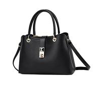 NICOLE & DORIS Borsa a Tracolla Piccola Elegante per Donna - Multifunzionale a Spalla e Mano in PU Pelle - Crossbody Clutch Borsetta Semplice con Manico Superior Nero
