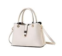 NICOLE & DORIS Borsa a Tracolla Piccola Elegante per Donna - Multifunzionale in PU Pelle con Manico, Spalla, Crossbody e Clutch - Bianco