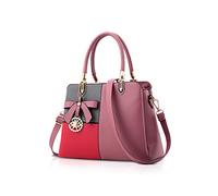 NICOLE&DORIS Borsa da donna Borsa a tracolla Donne Borse a manico superiore Retro Messenger Bag Femmina progettista Borsa grande Rosa A