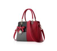 NICOLE&DORIS Borsa da donna Borsa a tracolla Donne Borse a manico superiore Retro Messenger Bag Femmina progettista Borsa grande Vino rosso A