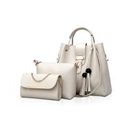 NICOLE & DORIS Borsa da donna Borse 3 pezzi Borse a catena Borse a spalla Borse a tracolla Beige