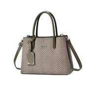NICOLE & DORIS Borsa da Donna Classico Borsa Tracolla con Stampa Borse a Mano Elegante Borsa Delle Signore Pelle PU Borsetta Spalla per Lavoro Shopping Viaggi Grigio