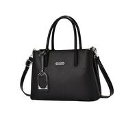 NICOLE & DORIS Borsa da Donna Classico Borsa Tracolla con Stampa Borse a Mano Elegante Borsa Delle Signore Pelle PU Borsetta Spalla per Lavoro Shopping Viaggi Nero