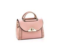NICOLE & DORIS Borsa da Donna Elegante Borsa a Tracolla Piccola Borsa Mano PU Pelle Borsa a Spalla Patta Messenger Crossbody Bag con Manico Superiore Rosa