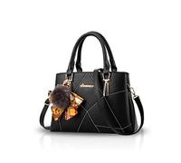NICOLE&DORIS - Borsa da donna in finta pelle, nero, L