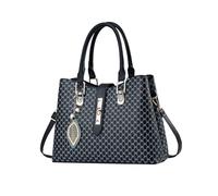 NICOLE & DORIS Borsa da Donna Moda Borsa Tracolla con Stampa Borse a Mano Pochette Borsetta Spalla Pelle PU Borsa Delle Signore per Lavoro Shopping Viaggi Nero