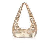 NICOLE & DORIS Borsa da Sera Pochette Borsa Donna Glitter Borsa a Tracolla con Paillettes Borsetta da Cerimonia Elegante Borse da Matrimonio Borsa Pochette Oro