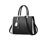 NICOLE & DORIS Borsa Delle Signore Borsa Donna Elegante Borsa a Mano Tracolla in PU Pelle Borse a Spalla Leggero Borsetta Tote con Ciondolo per Lavoro, Vita Quotidiana Nero