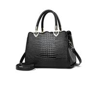 NICOLE & DORIS Borsa Donna a Mano Borsa Tracolla Moda Borse Delle Donne Eleganti Borsa Tote Coccodrillo Borsa a Spalla Impermeabile Borsetta Crossbody Nero