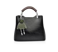 NICOLE & DORIS Borsa Donna a Mano Piccola Borsa Tracolla Crossbody Borse Di Spalla Pelle PU Borse Messenger Ragazza Mini Borsa Vintage con Ciondolo Nero