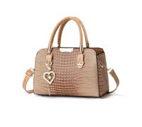 NICOLE & DORIS Borsa Donna a Mano Piccola Elegante Borsa Tracolla Moda Borsa a Spalla Vernice Borsetta Crossbody Borsa Delle Signore Pochette Khaki