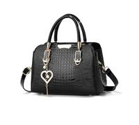 NICOLE & DORIS Borsa Donna a Mano Piccola Elegante Borsa Tracolla Moda Borsa a Spalla Vernice Borsetta Crossbody Borsa Delle Signore Pochette Nero