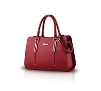 NICOLE & DORIS Borsa donna Borse a Spalla borsa a tracolla Donna Borsa a mano Borse da donna Vino rosso