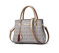 NICOLE & DORIS Borsa Donna Borsetta Moda Borsa a Tracolla con Ciondolo Frangia Media Borsa a Mano Borse Tote da Donna Borse a Spalla con Delicata Stampa