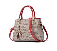 NICOLE & DORIS Borsa Donna Borsetta Moda Borsa a Tracolla con Ciondolo Frangia Media Borsa a Mano Borse Tote da Donna Borse a Spalla con Delicata Stampa