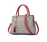 NICOLE & DORIS Borsa Donna Borsetta Moda Borsa a Tracolla con Ciondolo Frangia Media Borsa a Mano Borse Tote da Donna Borse a Spalla con Delicata Stampa