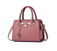 NICOLE & DORIS Borsa Donna Elegante Borsa Tracolla Moda Borsa a Mano Coccodrillo Borse Delle Donne in Pelle PU Borsa Tote Borsetta a Spalla per Shopping Viaggio Rosa