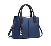 NICOLE & DORIS Borsa Donna Elegante Elegante Borsa Delle Signore Pelle PU Borsa Tracolla Multitasche Borsetta Spalla per Viaggio Casual Città Blu con Nero
