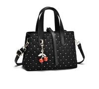 NICOLE & DORIS Borsa Donna Eleganti Borse a Mano Piccole Borsa Tracolla con Paillettes Borsetta Spalla Pelle PU Borsa Delle Signore per Lavoro Shopping Viaggi Nero