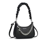 NICOLE & DORIS Borsa donna a spalla elegante pelle PU tracolla catena crossbody da sera Nero