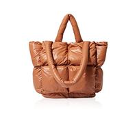 NICOLE & DORIS Borsa Donna Grande Borsa Tote Tracolla Leggera Borse Puffer Borsa a Mano e Spalla Impermeabile Borsetta Morbida per Shopper Lavoro Viaggio Marrone