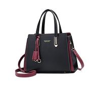 NICOLE & DORIS Borsa Donna Moda Borsa a Tracolla Elegante Borse a Mano Medio Borsa Delle Signore in PU Pelle Leggero Borsetta con Ciondolo Nero