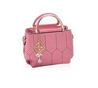 NICOLE & DORIS Borsa Donna Piccola Borsa a Spalla Tracolla in Pelle PU Borsetta Moda Bolso de Mano Sera Pochette Crossbody Bag Bolsa de Mensajero per Shopping Giorno Rosa