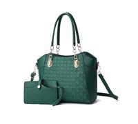 NICOLE & DORIS Borsa Donna Set Borsa a Tracolla con Cerniera Borsa e Portafoglio Borse a Mano Pelle PU Borsetta a Spalla Borse Tote per Lavoro Shopping Viaggi Verde