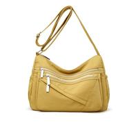 NICOLE & DORIS Borsa Donna a Tracolla Multitasche in Nylon Grande – Giallo