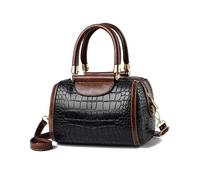 NICOLE & DORIS Borsa Donna Tracolla Moda a Mano Coccodrillo di Spalla Pelle PU Satchel Borsette Pochette Elegante a Bauletto Crossbody Nero