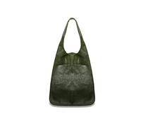 NICOLE & DORIS Borsa Grande a Tracolla Elegante Shopper in Pelle Morbida Vintage Tote Bag Pieghevole Lavoro a Spalla Verde