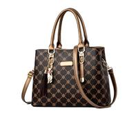 NICOLE & DORIS Borsa Mano Donna Borsa a Tracolla Borsa Donna Elegante Borse Tote Media Borse a Spalla in PU Pelle Borsetta da Giorno con Ciondolo Marrone