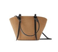 NICOLE & DORIS Borsa Paglia da dona Borse Spiaggia Donna Mare Boho,Borsa a mano Casual in Paglia da Estiva per Vacanze Viaggio e Shopping Kaki