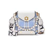 NICOLE & DORIS Borsa per Telefono Donna Borsa Tracolla Piccola Borse Crossbody Ragazza Mini Messenger Bag Borsa a Spalla PU Pelle Borsa per Cellulare Carina Blu