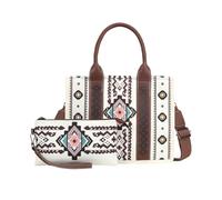 NICOLE & DORIS Borsa Tote Donna Borse e Pochette Borsa Tracolla in Tela Borsetta con Stampa Borse a Mano e a Spalla Borse Grande per Lavoro Shopping Viaggi Beige 2 Pezzi S